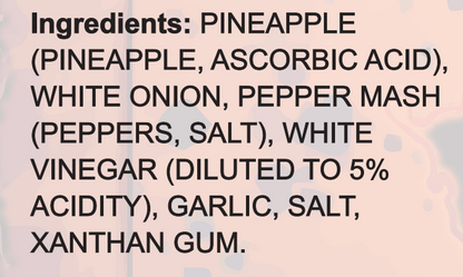 List of ingredients on a product label with a pink background